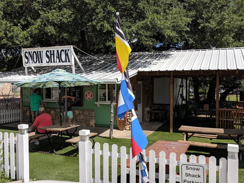 Snow Shack treat stand in Glen Rose, Texas